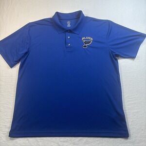 St Louis Blues NHL Hockey Polo Shirt Fanatics Authentic Pro Mens XL